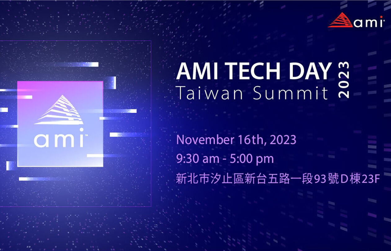 AMI Tech Day Taiwan Summit 2023 to Highlight the Latest AMI Innovations and Products
