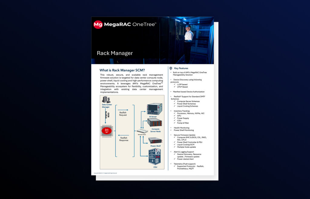 MegaRAC OneTree 机架管理器数据表第一页